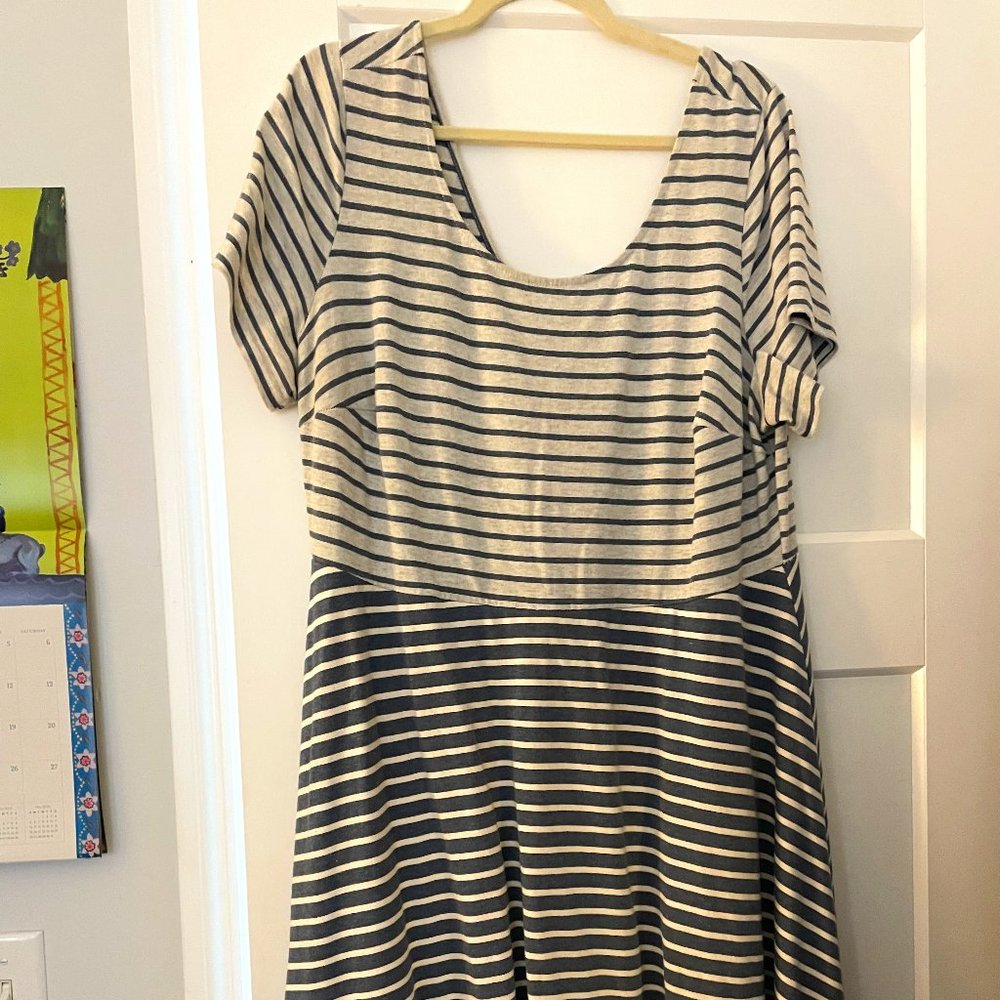Doe & Rae Modcloth Striped Dress 2X